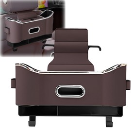TOIMALDO 2025 New Back Seat Car Organizer, Multifunctional Seat Back Storage Box, Universal Car Tissue Holder, Five-in-one Multifunctional Storage Box (Brown)