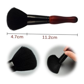 IWOWHERO Wooden Handle Powder Brush for Professional Makeup Nylon Fiber Blusher Brush for Women for Daily Professional Use Creates Natural Makeup Look