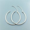 925 Sterling Silver Large Hoop Earrings Circle Endless Huggie Big