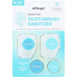Dr. Tung's Snap-On Toothbrush Sanitizer 2 Count - Assorted Colors