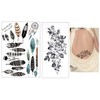QC904 Temporary Feather Tattoo Flower Tattoo Dream Catcher Tattoo No.