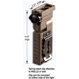 Streamlight 14034 Sidewinder 55-Lumens LED Military Waterproof Flashlight with (2) AA Alkaline Batteries and Paracord in Clamshell, Coyote