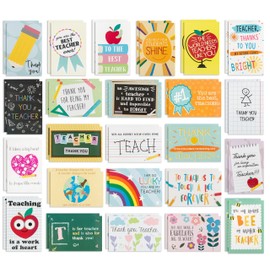 48 Pack Teacher Appreciation Cards – Cute Thank You Teacher Cards in 24 unique Designs - Greeting Cards For Teachers Day Card - End of Year Teacher Cards, Thank You Notes To Teachers 4 x 6 inches