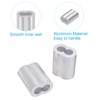 PATIKIL 1/2"/ 12mm Aluminum Crimping Loop Sleeves, 2Pcs Cable Crimp