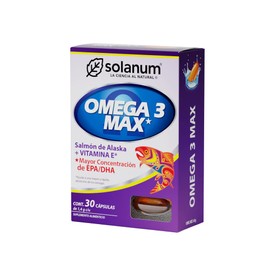 Omega 3 Max Salmón de Alaska | + Vitamina E | 30 Cápsulas de Solanum