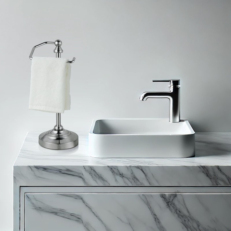 SunnyPoint Deluxe Free Standing Heavy Weighted Countertop Fingertip Towel Holder