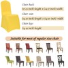 Dimatic 20 PCS Yellow Spandex Chair Covers Dining Room Stretch