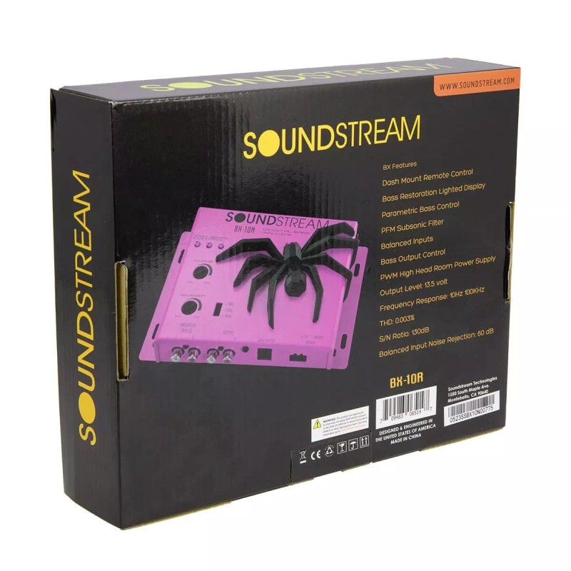 Soundstream BX-10R Bass Processor - Digital Sound Restoration Maximizer, Pink