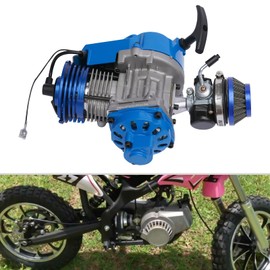 2 Stroke Racing Engine Motor Kit, 47CC 49CC 50CC High Performance Racing Complete Engine, 11000Rmp Air-Cooled Motor Bike Racing Engine for Quad Dirt Bike ATV Scooter