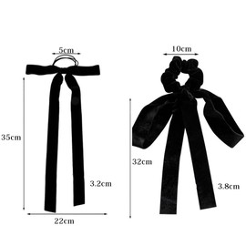 Black velvet hair ornament retro ribbon hair ornament string high elasticity hair ornament elastic hair string black fashion cute entrance ceremony graduation wedding