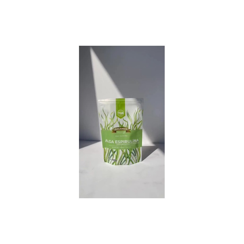 Alga Espirulina 100% Pura Organica Polvo 500g.