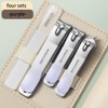 Set 4in1 Gunting Kuku, bag putar Stainless Steel anti-rust, nyaman