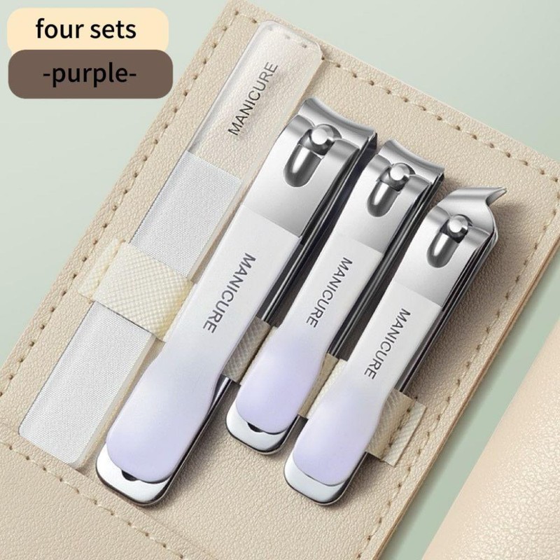 Set 4in1 Gunting Kuku, bag putar Stainless Steel anti-rust, nyaman