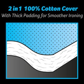 Black Starburst 2-in-1 Ironing Board Cover