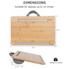 SUMISKY Portable Laptop Desk with Cushion and Phone Holder Bamboo