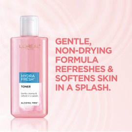 L'Oreal Paris Skincare HydraFresh Toner Face Toner with Pro-Vitamin B5 for a Smoother, Brighter Complexion, 2 Count