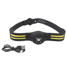 COB Head Light Head Lamp Light Weight Sensing Type C Rechargeable Adjustable Angle Bright Head Flashlight for Camping