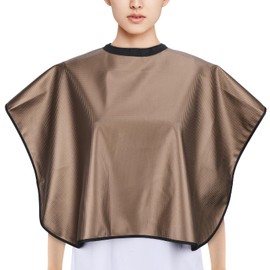 Segbeauty Hair Cape 27.6 x 31.5 inches (70 x 80 cm), Hair Apron, Hair Color, Hair Dyeing Cloak for Haircuting, Apron, Self-Cut, Home, Children and Adults, gold