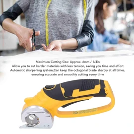 Cordless Electric Scissors, USB Handheld Fabric Cutter with Light, Rotary Cutter Power Shears Mini Cutter for Cutting Cardboard, Box Cutter, Carpet Sewing, Scrapbooking, Crafting