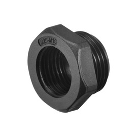 uxcell Threaded Reducing Bushings Nylon Connector Adaptor M20 Male Thread to M16 Female Thread Black