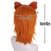 16 inch Short Orange Wig Men and Women Fluffy Layered