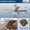Depuley Outdoor Ceiling Fan with Light: 52 Inch 3 Blades