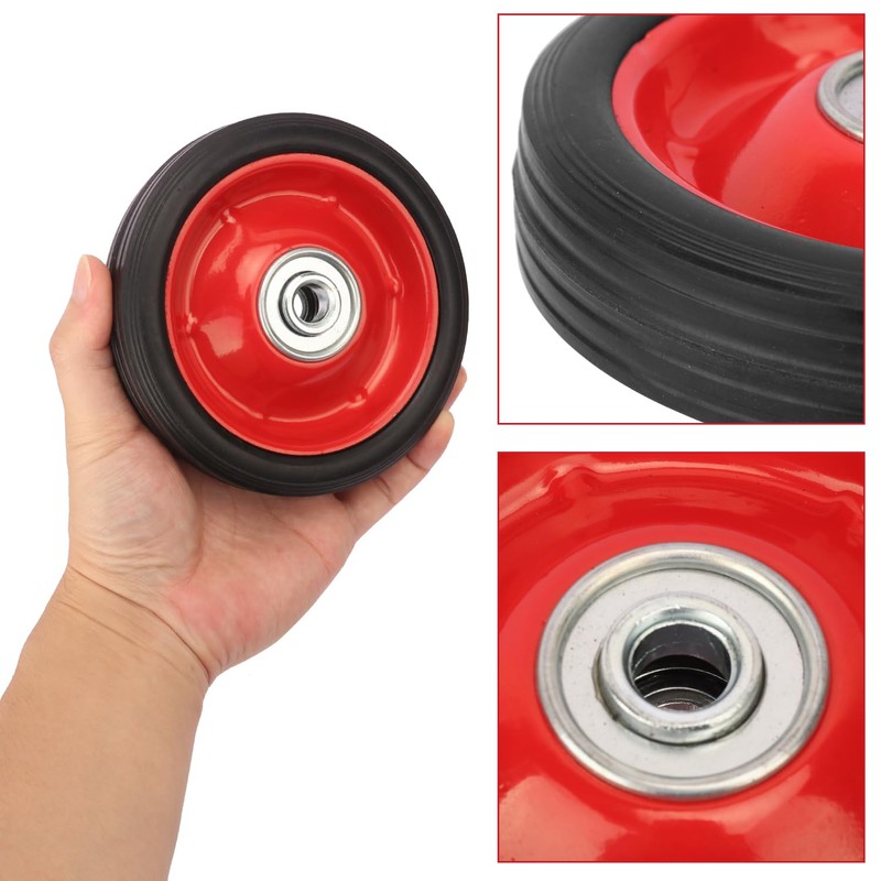 IHDYPPEW 4 Pack Rubber Wheel with Ball Bearing - 5