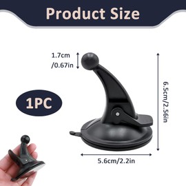 Car Sucker for Garmin, Car Sat Nav Holder, GPS Window Windscreen Suction Cup Mount Compatible with Garmin Drive 52 DriveSmart 55 DriveAssist Dezl Zumo XT Vehicle Mount with Rotating Ball