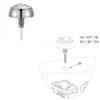 Blyxon Toilet Button Dual Flush Toilet Cistern Push Button Assembly