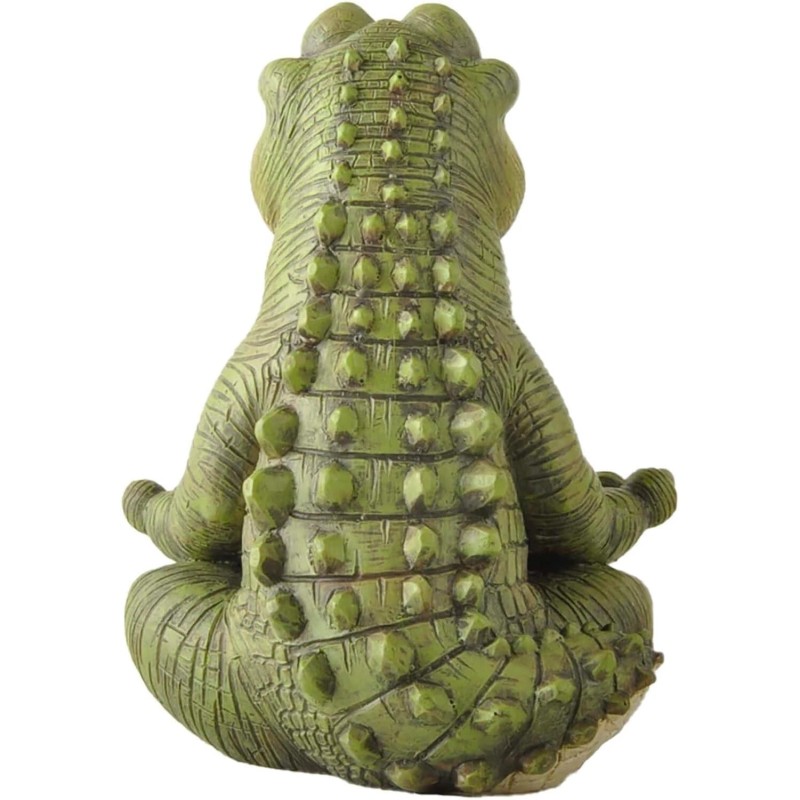 Alligator Buddha statue Meditating Florida Gator Garden Decor