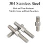 Pack of 4 Stainless Steel 304 Hexagonal Head Bolt Rods