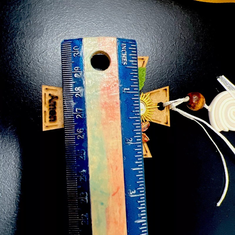 Wooden Cross 1st Communion Keychain Favor