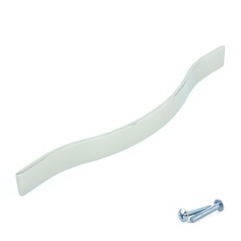 M4TEC Matt Nickel Bow Pull Handle for Bedroom Furniture, Kitchen Furniture, and Cupboards - Ideal Door Handles, Wardrobe Handles, Cabinet and Draw Handles- L8 Series 128 mm