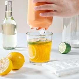 Sliafwh Ice Cube Tray for Freezer - 3 Pack Mini Ice Molds with Lid for Easy Release of 30 Pcs Square Cubes - Orange