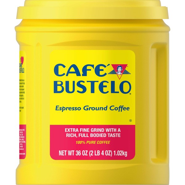 Café Bustelo Espresso Extra Fine Dark Roast Ground Coffee, 36 Ounces