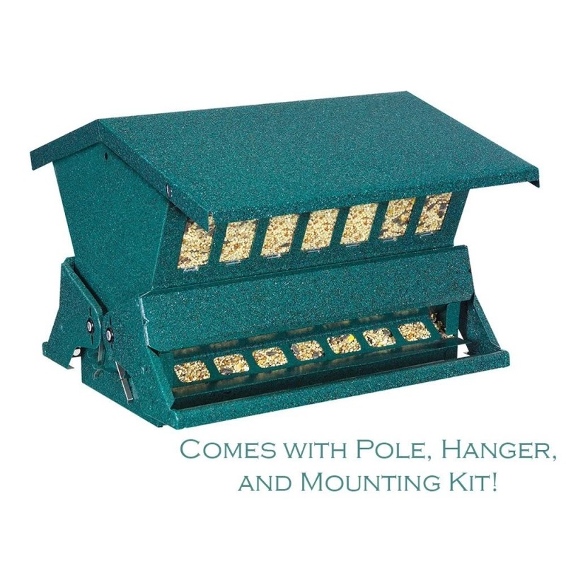 Heritage Farms Absolute II Squirrel-Proof Bird Feeders Green Heritage Farms