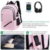 FENGDONG - Mochila para portátil con carga USB y auriculares