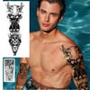 ANIUVOT Extra Large Realistic Tattoo Stickers, Shoulder to Wrist, Men