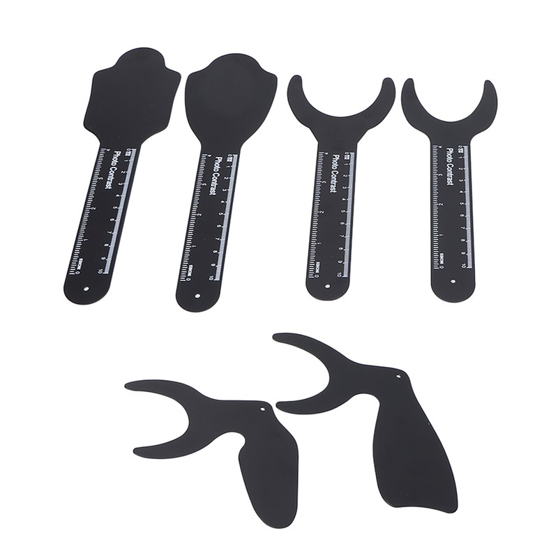 6pcs Intraoral Photographic Black Background Metal Dental Photo Backdrop Contrastor