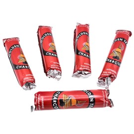 LivuX 50 Tabs Incense Charcoal 33 mm - Quick Ignition Incense Charcoal, 5 Rolls of 10 Charcoal Tablets, Ideal for Burning Incense, Resins and Herbs 1202