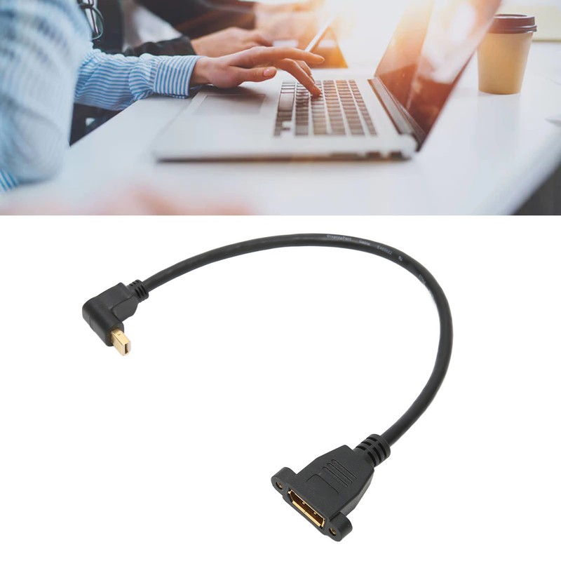 DP Female to Mini DP Male Cable Double Hole Lockable