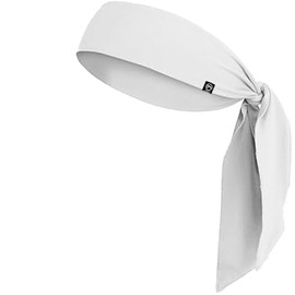 Bismaadh Dri-Fit Sweat Wicking Tie Bandana - Unisex Sports, Running, Football Workout Sweat Headband - Pirate Bandana, White