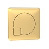 nuie MDPB03 Modern Bathroom Dual Flush Square Brushed Brass Push