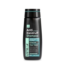 USTRAA Anti-Dandruff Shampoo - 200ml - No Sulphate, No Paraben - Ginger & Tea Tree Shampoo, Cleans scalp, no flaking