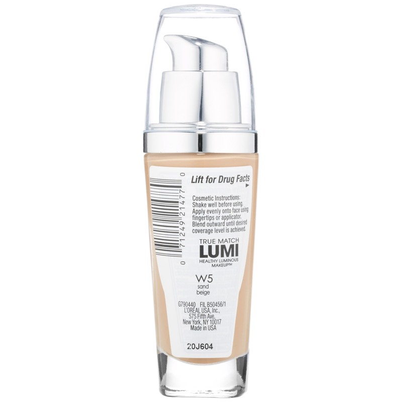 L'Oreal Paris True Match Lumi Healthy Luminous Makeup, W5 Sand