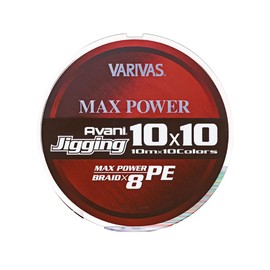 VARIVAS PE Line, Avani Jigging, 10 x 10, Max Power PE X8, 328.1 yd (300 m), No. 1.2, 24.1 lb, 8 Pieces, 10 Colors