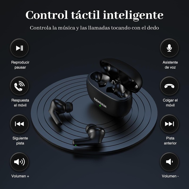 GENGXIN Audífonos Inalámbricos Bluetooth 5.3, Audífonos Inalámbricos In-Ear, Bluetooth con