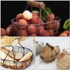 Angoily Pack of 3 Wire Egg Basket with Wooden Handle