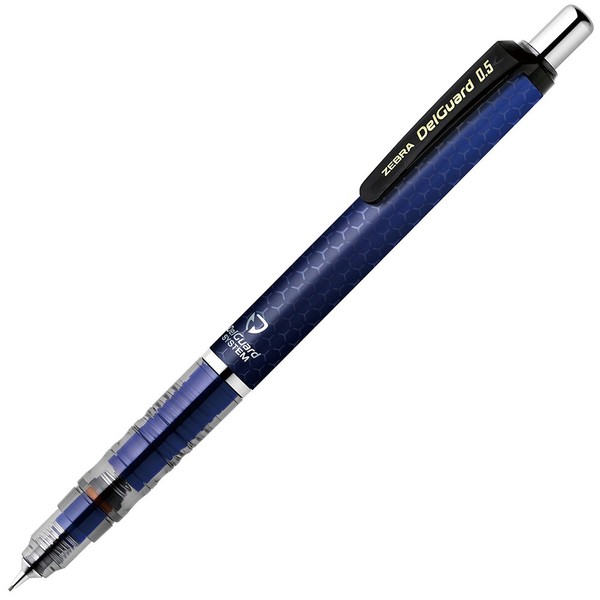 Zebra Mechanical Pencil DelGuard 0.5mm, Honeycomb Blue Body (P-MA85-HBL)