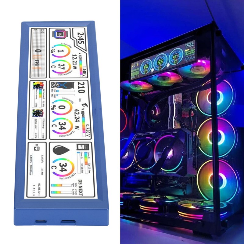 8.8 Inch PC Temperature Display Support Dynamic Theme Touchscreen Computer